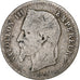 France, Napoleon III, 50 Centimes, 1866, Bordeaux, Silver, VF(20-25)