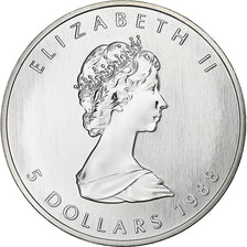 Canada, Elizabeth II, 5 Dollars, 1988, Royal Canadian Mint, Silver, MS(65-70)