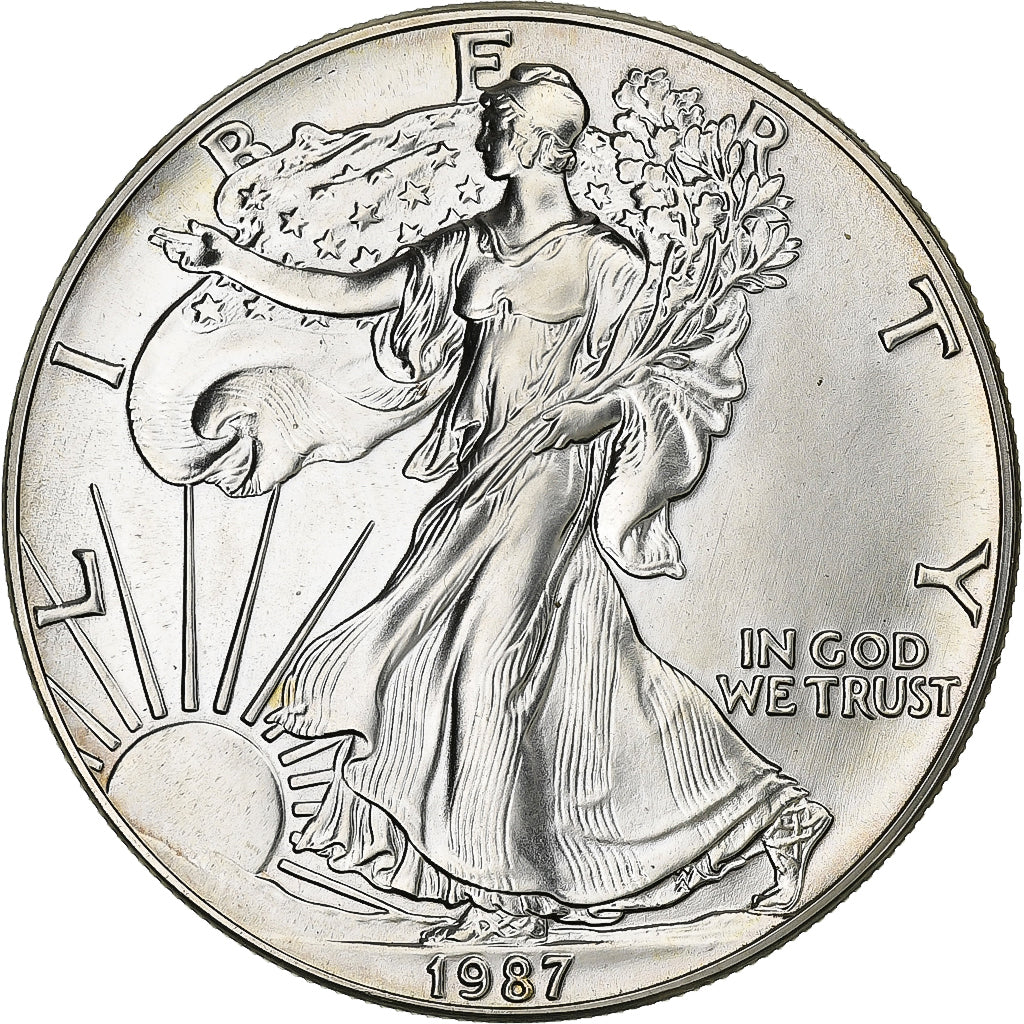 United States, Dollar, 1987, U.S. Mint, Silver, MS(64), KM:273