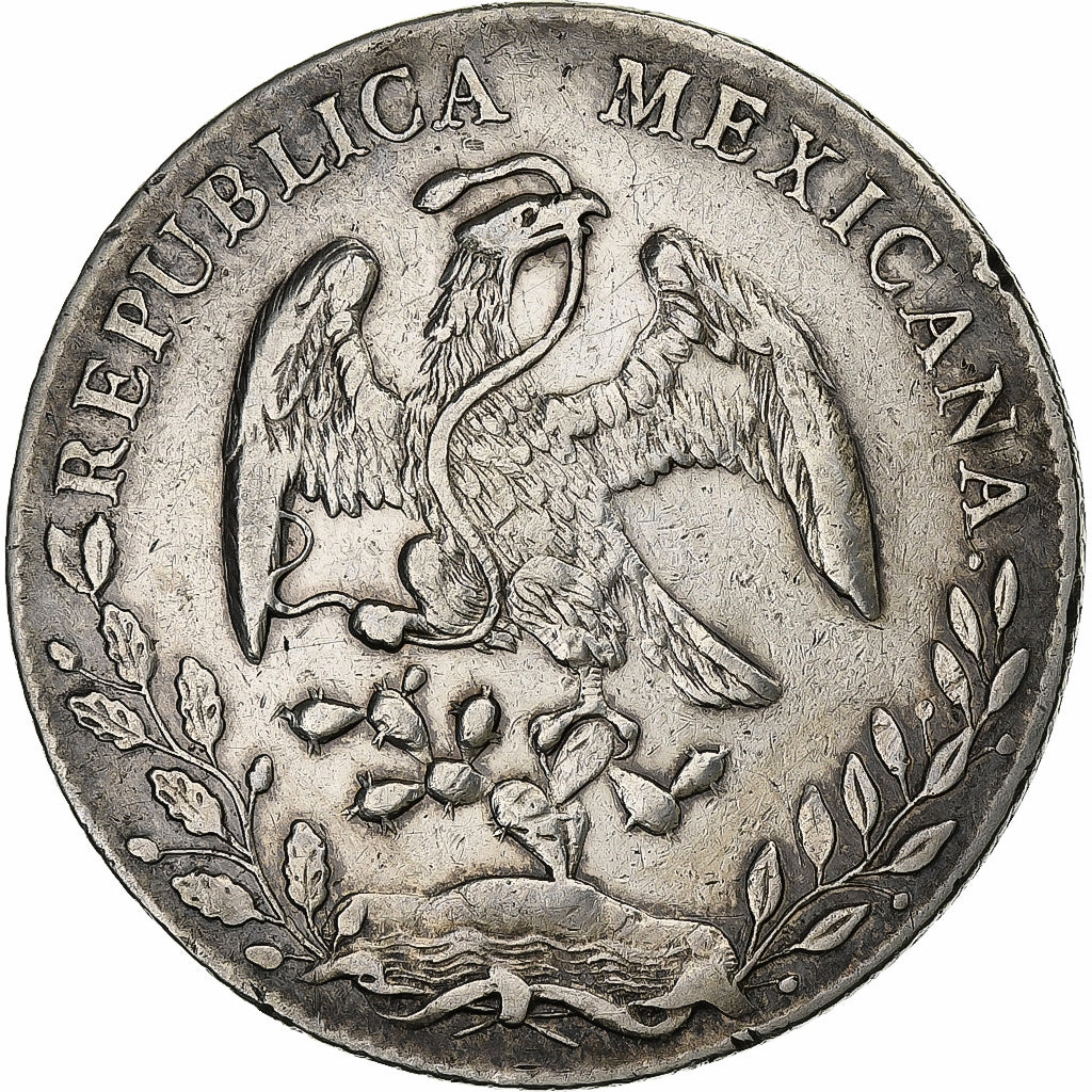 Mexico, 8 Reales, 1895, Guanajuato, Silver, EF(40-45), KM:377.8