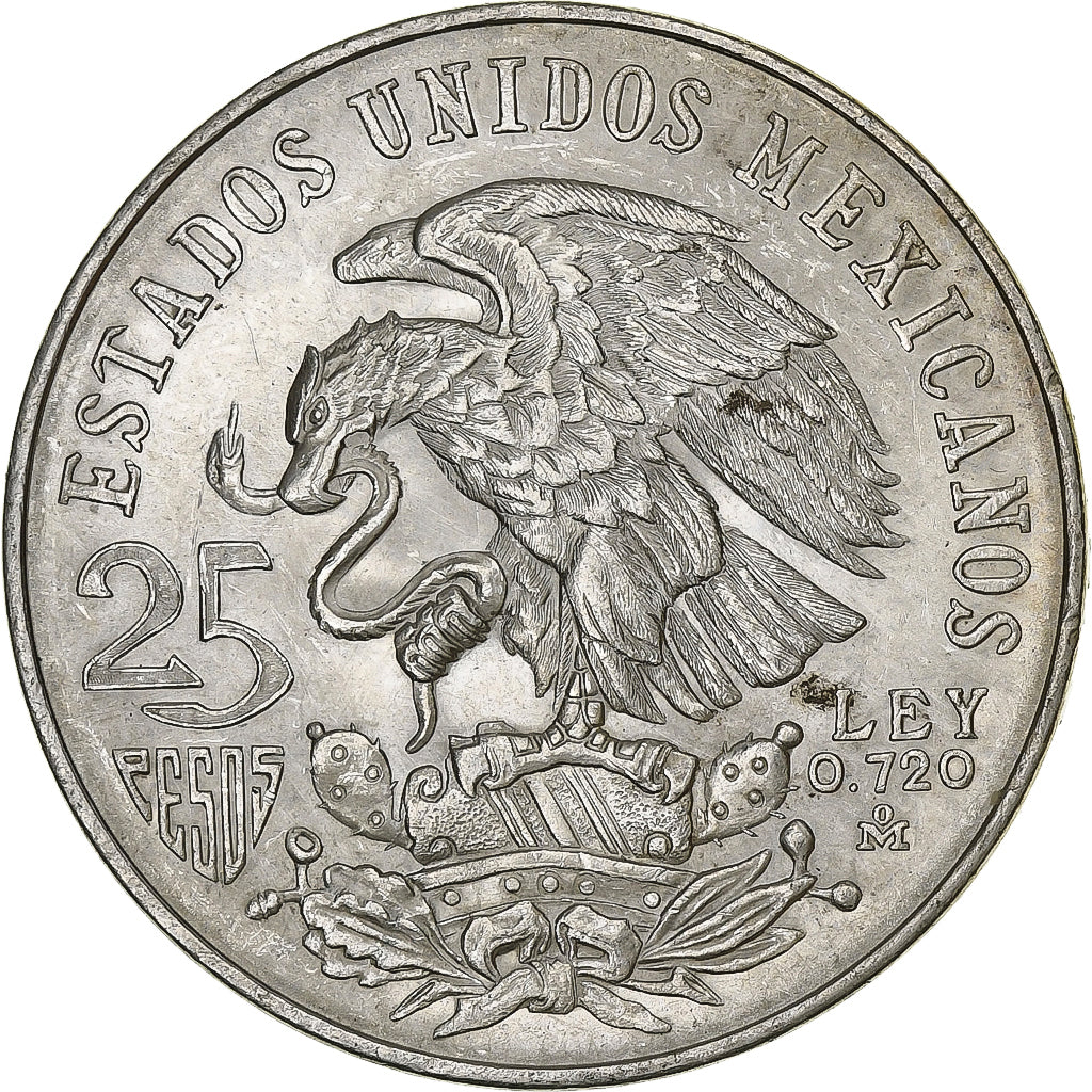 Mexico, 25 Pesos, Summer Olympics - Mexico, 1968, Mexico City, Silver, MS(60-62)