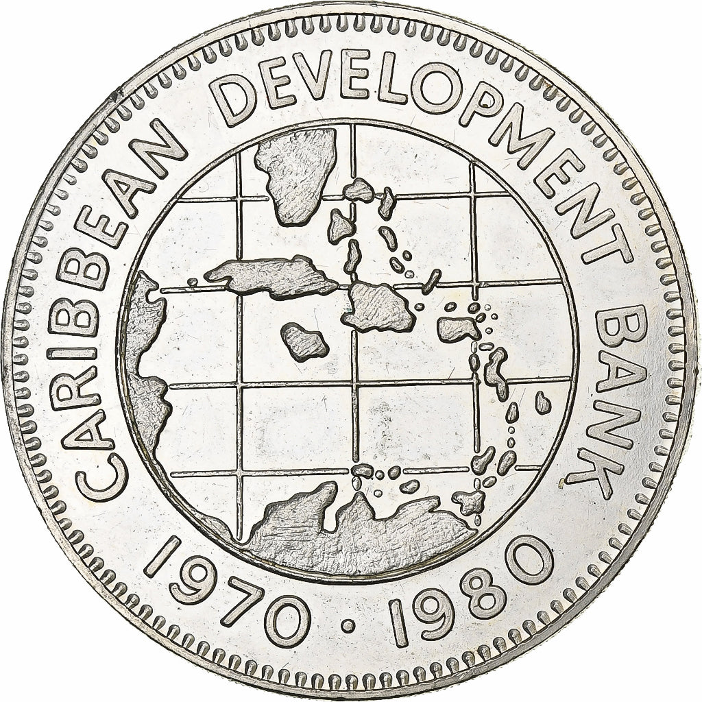 Staten van de oostelijke Caraïben, 10 Dollars, 1980, Zilver, PR, KM:81