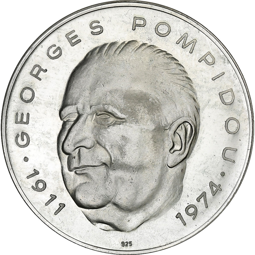 Germania, medaglia, Huitième Ecu d'Europe, Georges Pompidou, Politics, 1974