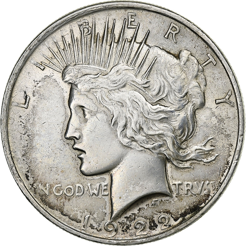 Stati Uniti, Dollar, Peace Dollar, 1922, Philadelphia, Argento, BB, KM:150