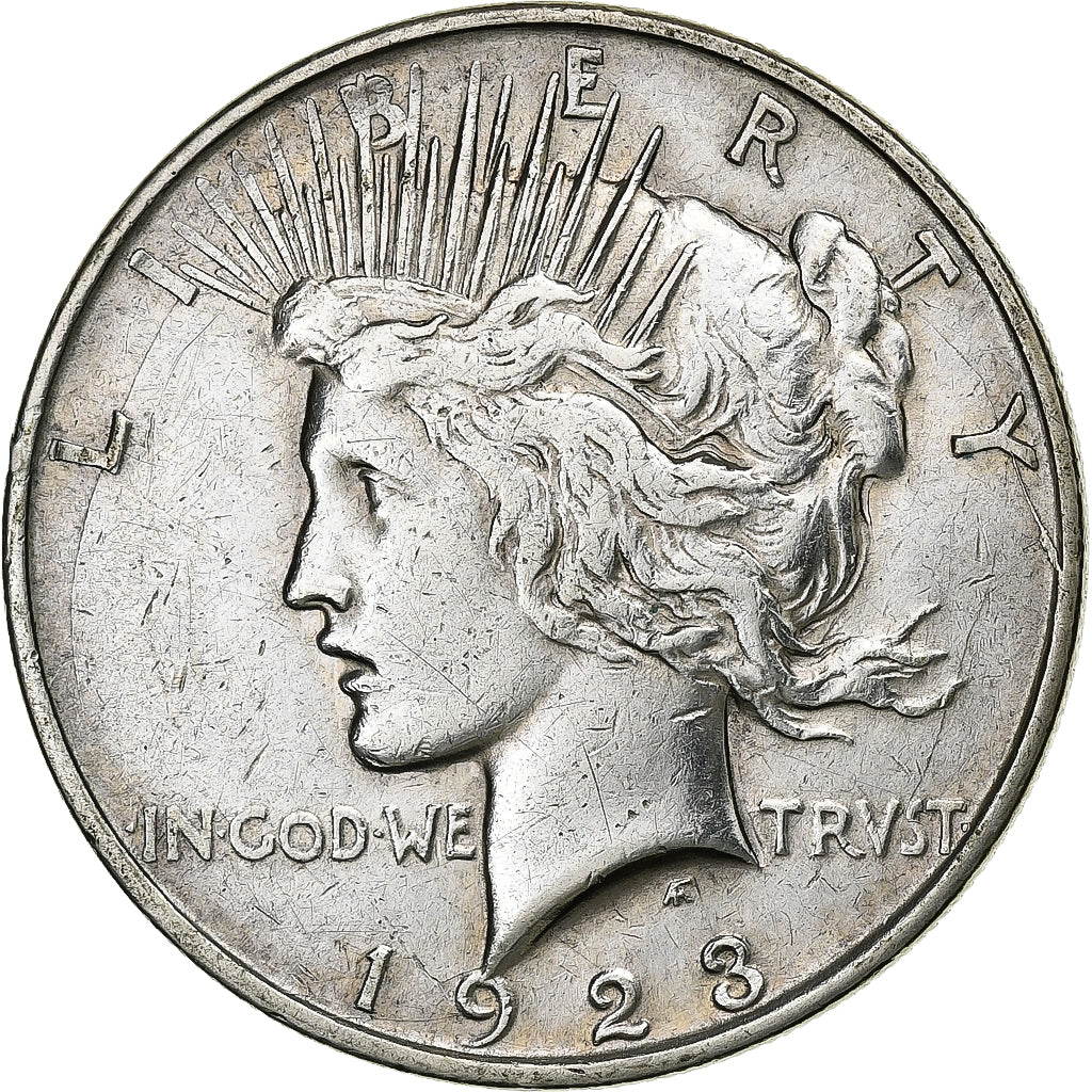 Estados Unidos, Dollar, 1923, Denver, Plata, MBC, KM:150