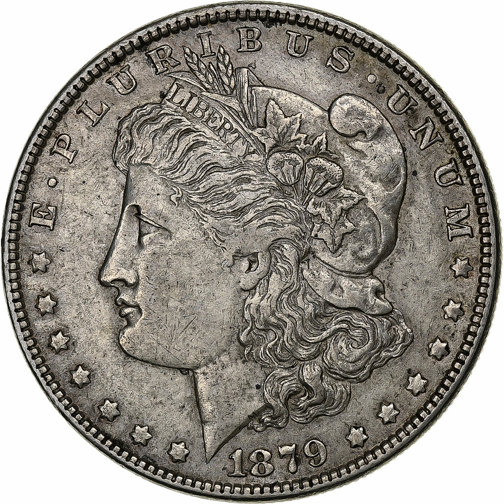 Stati Uniti, Dollar, Morgan Dollar, 1879, U.S. Mint, Argento, BB+, KM:110