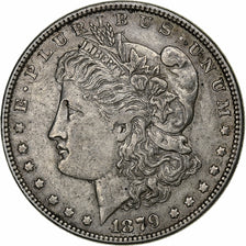 Stati Uniti, Dollar, Morgan Dollar, 1879, U.S. Mint, Argento, BB+, KM:110
