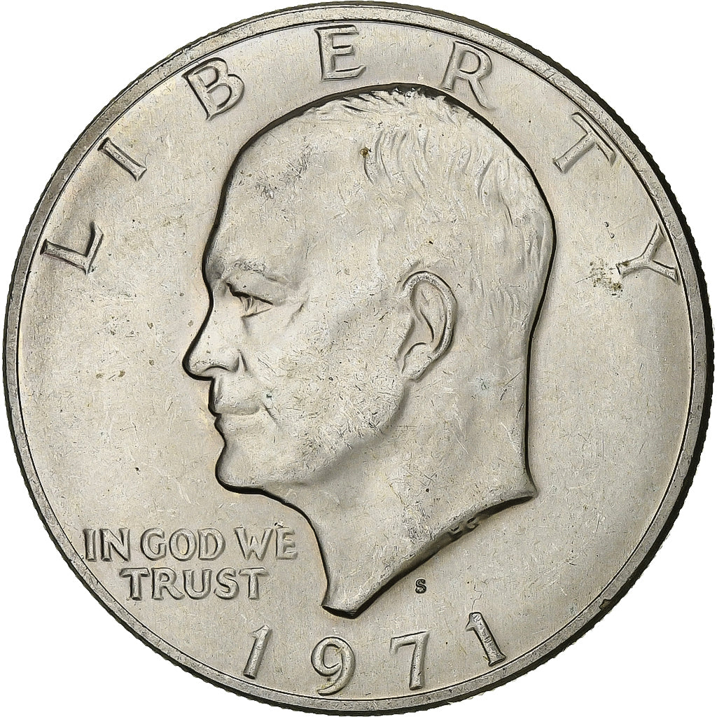 Estados Unidos, Dollar, Eisenhower Dollar, 1971, San Francisco, Plata, SC