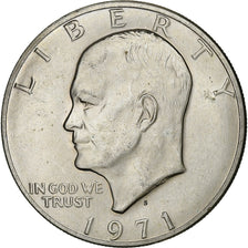 Estados Unidos, Dollar, Eisenhower Dollar, 1971, San Francisco, Plata, SC