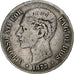 Spagna, Alfonso XII, 5 Pesetas, 1877, Madrid, Argento, MB, KM:676