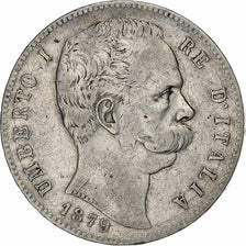 Italy, Umberto I, 5 Lire, 1879, Rome, Silver, VF(30-35), KM:20