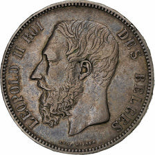 Belgien, Leopold II, 5 Francs, 5 Frank, 1868, Silber, S+, KM:24