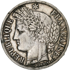 Francia, 5 Francs, Cérès, 1851, Paris, Plata, BC+, Gadoury:719, KM:761.1