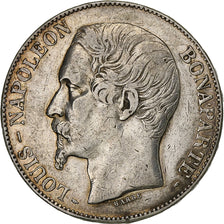 França, 5 Francs, Napoléon III, 1852, Paris, Prata, VF(30-35), Gadoury:726