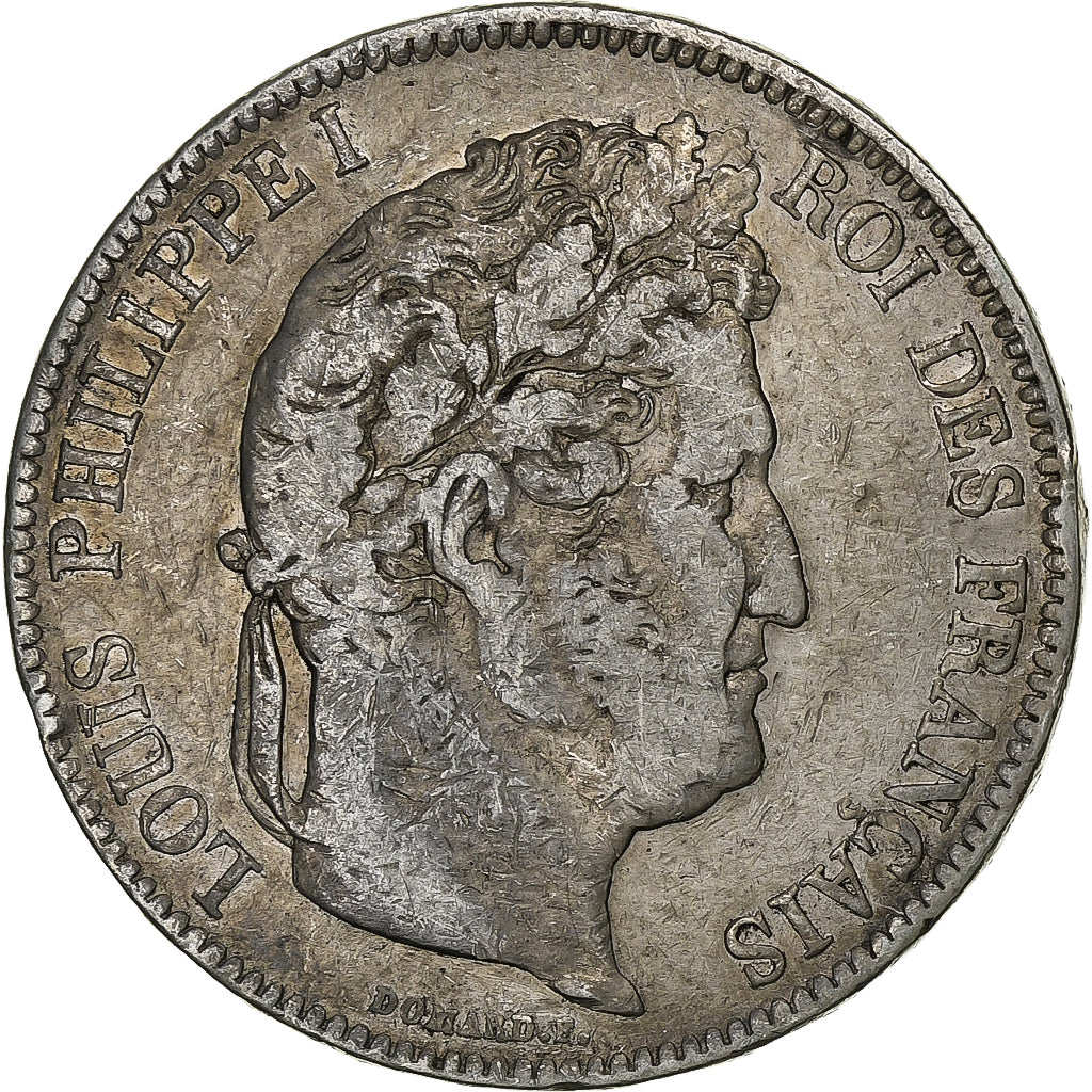 Francia, 5 Francs, Louis-Philippe, 1833, Strasbourg, Argento, MB, Gadoury:678