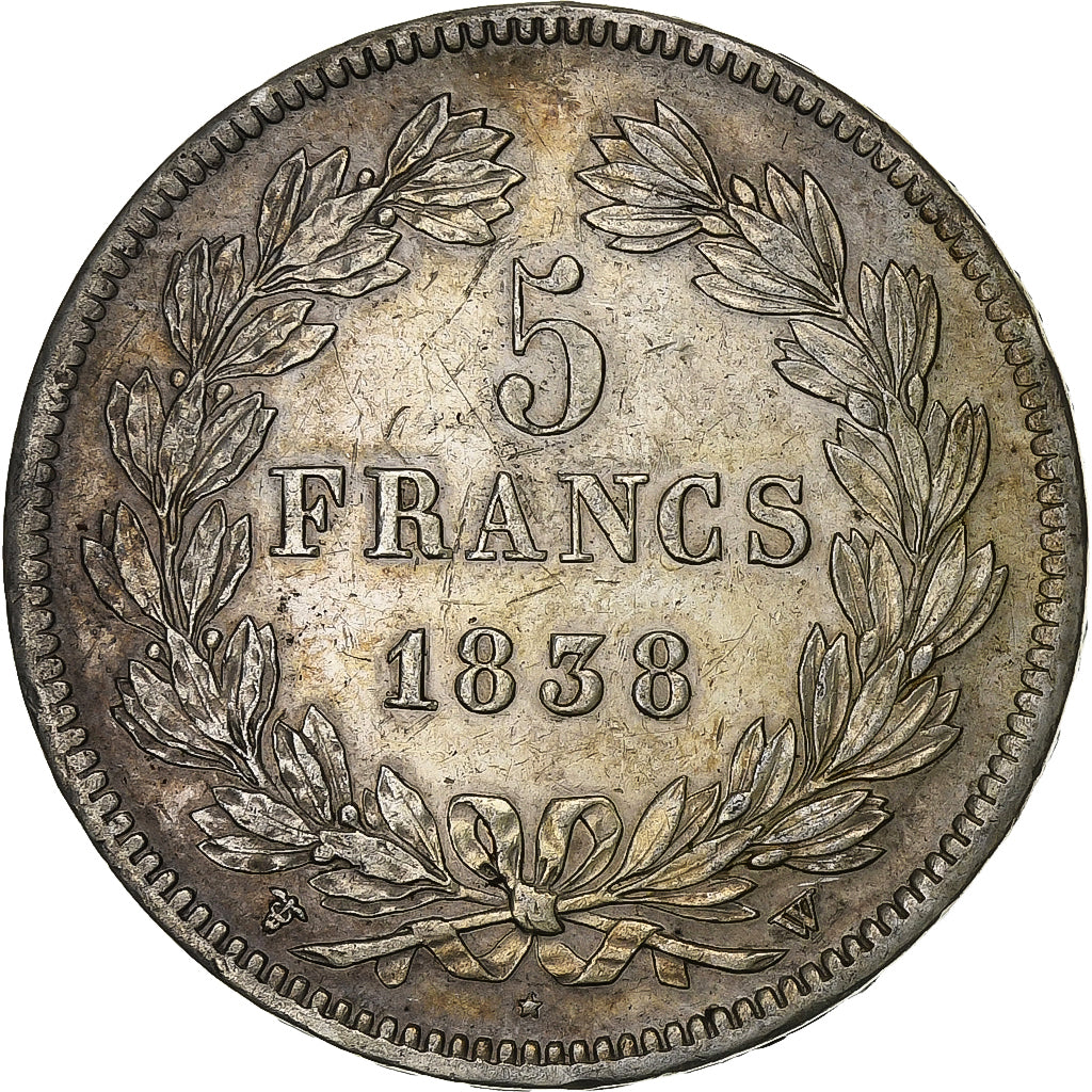 Francia, 5 Francs, Louis-Philippe, 1838, Lille, Argento, BB, Gadoury:678