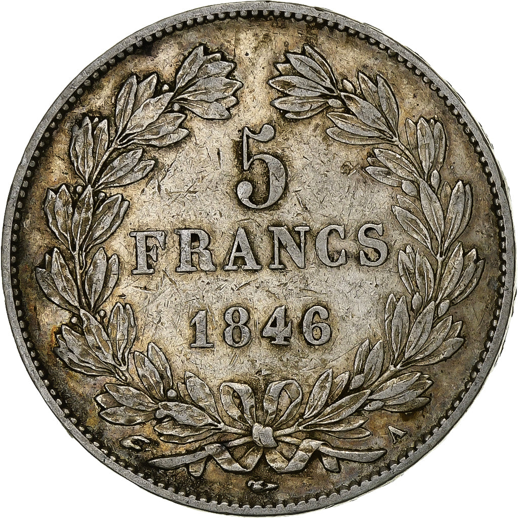 Frankreich, 5 Francs, Louis-Philippe, 1846, Paris, Silber, S+, KM:749.1
