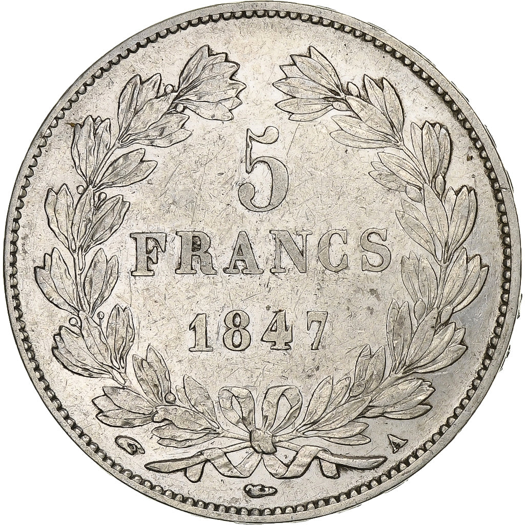 Frankreich, Louis-Philippe, 5 Francs, 1847, Paris, Silber, S+, Gadoury:678a