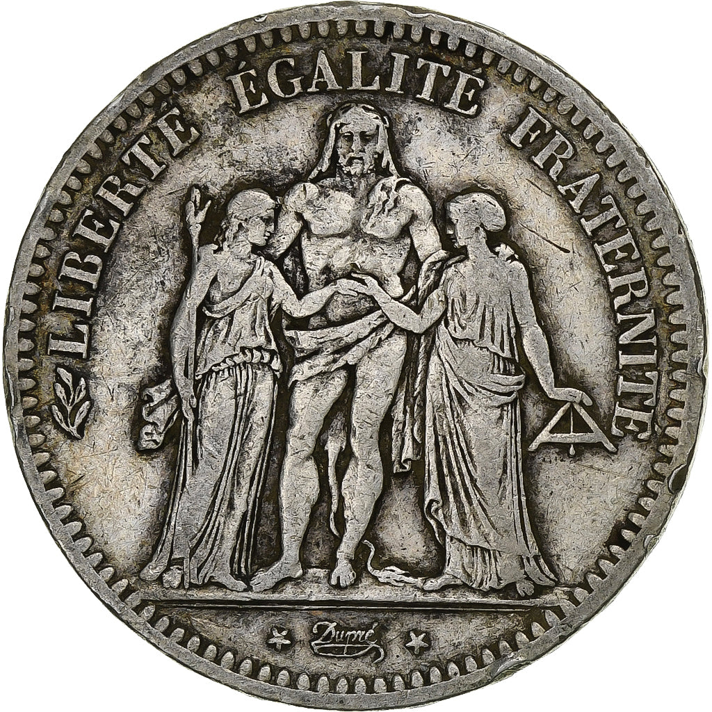 Francia, 5 Francs, Hercule, 1849, Paris, Argento, MB+, Gadoury:683, Le