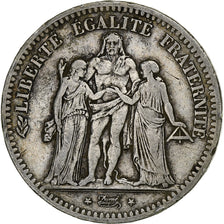Francia, 5 Francs, Hercule, 1849, Paris, Argento, MB+, Gadoury:683, Le