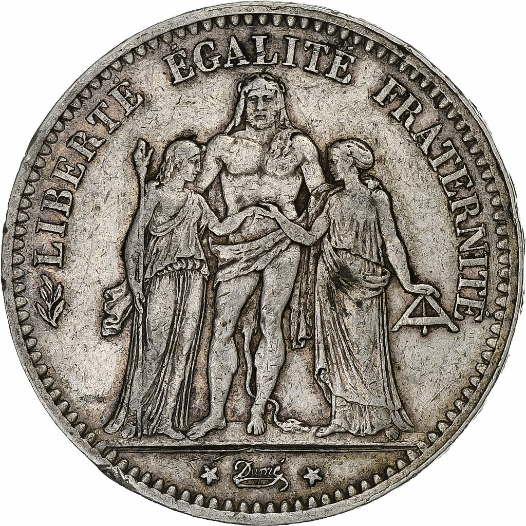 Francia, 5 Francs, Hercule, 1875, Paris, Argento, MB+, Gadoury:745a, KM:820.1