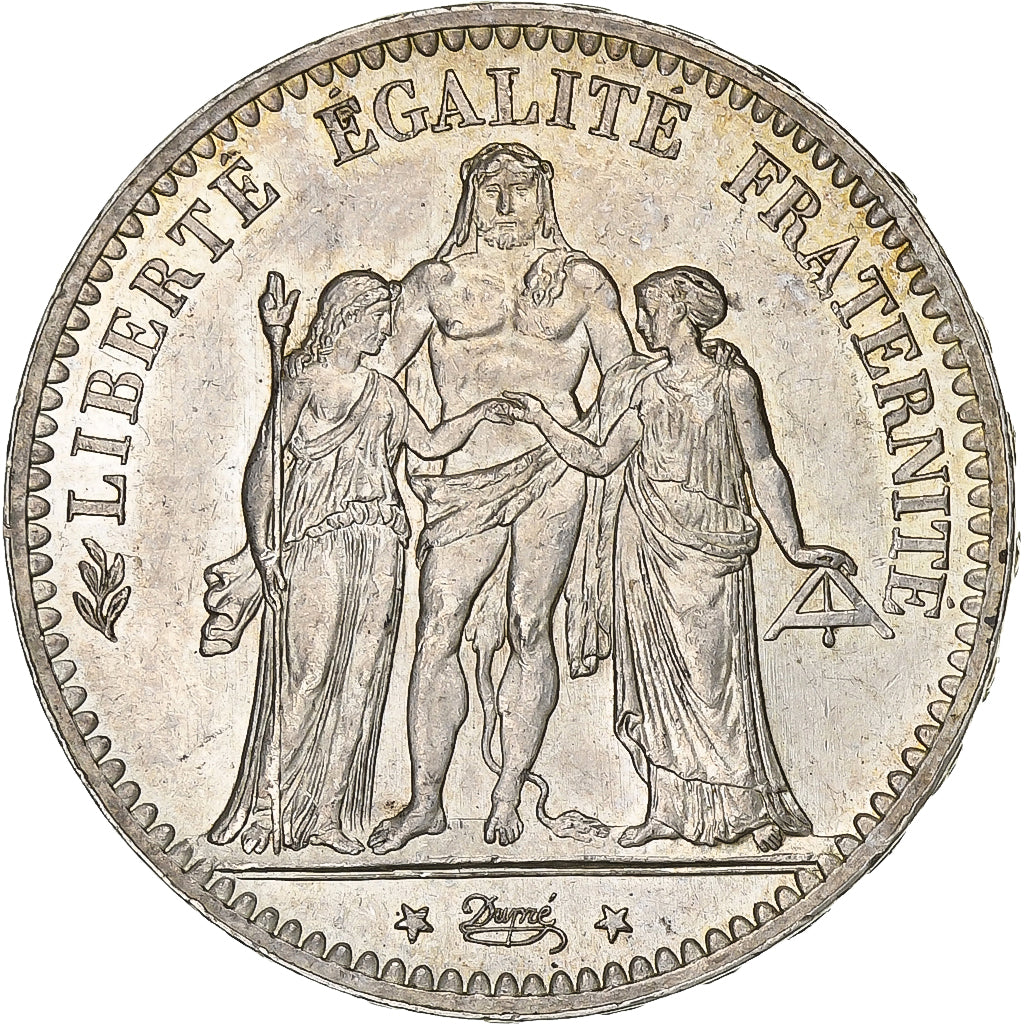 Frankreich, 5 Francs, Hercule, 1877, Paris, Silber, VZ, Gadoury:745a, KM:820.1