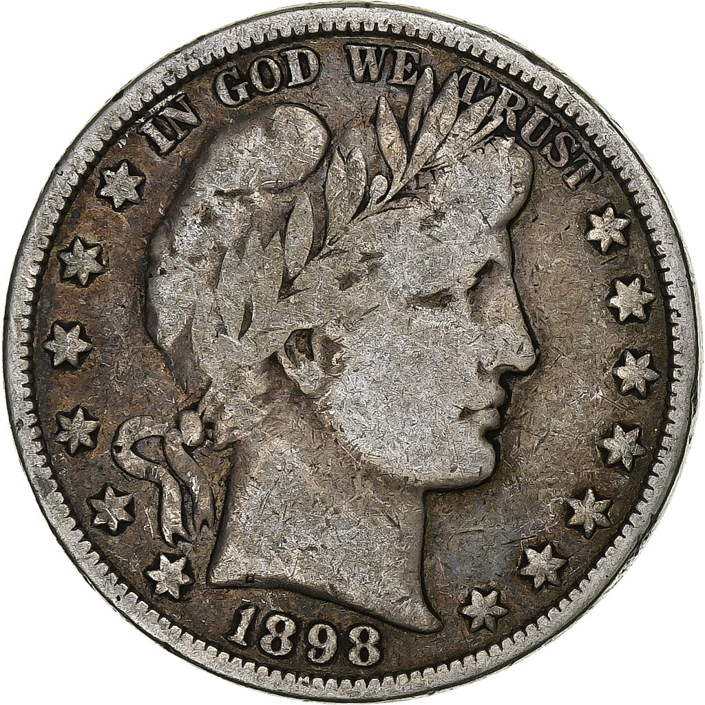United States, Barber Half Dollar, 1898, U.S. Mint, Silver, VF(30-35), KM:116