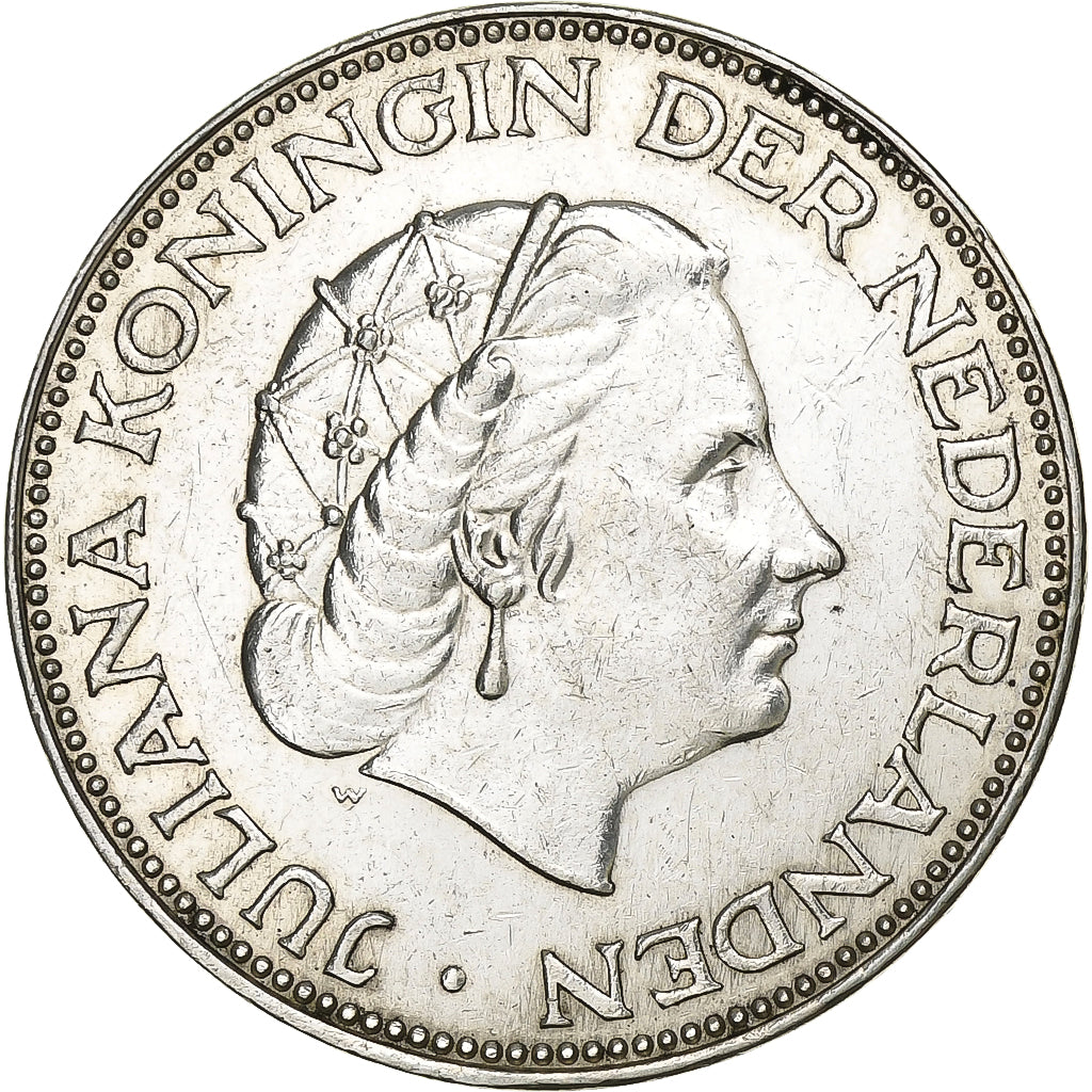 Moneta, Paesi Bassi, Juliana, 2-1/2 Gulden, 1961, BB, Argento, KM:185