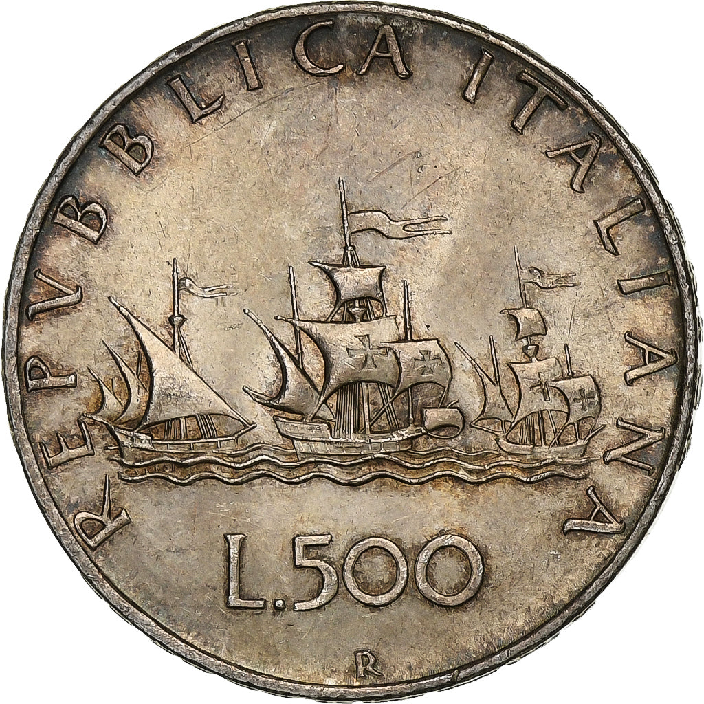 Italy, 500 Lire, 1958, Rome, Silver, MS(60-62), KM:98