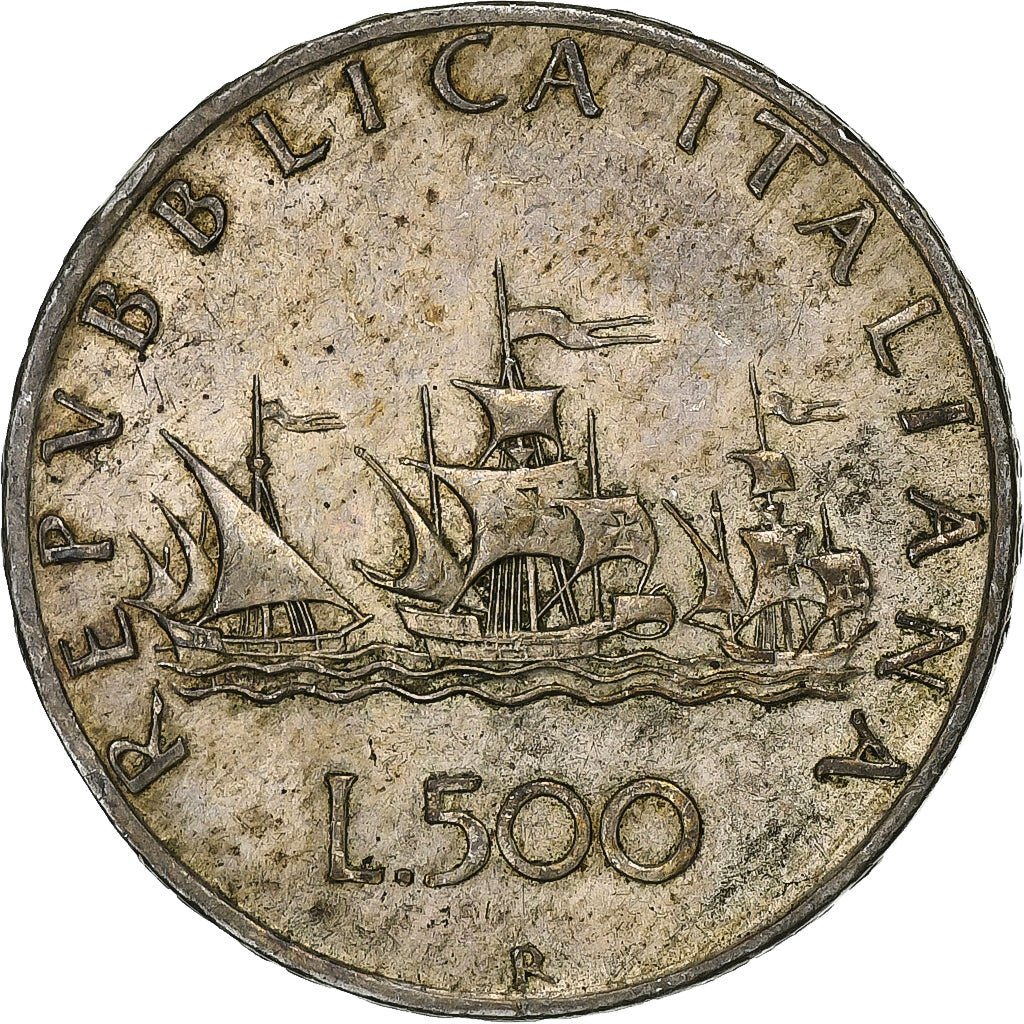 Italy, 500 Lire, 1959, Rome, Silver, EF(40-45), KM:98