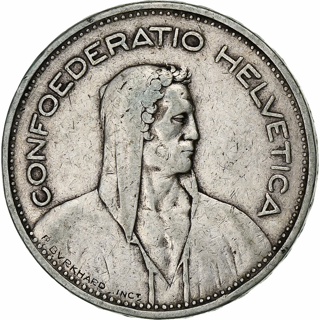 Switzerland, 5 Francs, 1932, Bern, Silver, VF(30-35), KM:40