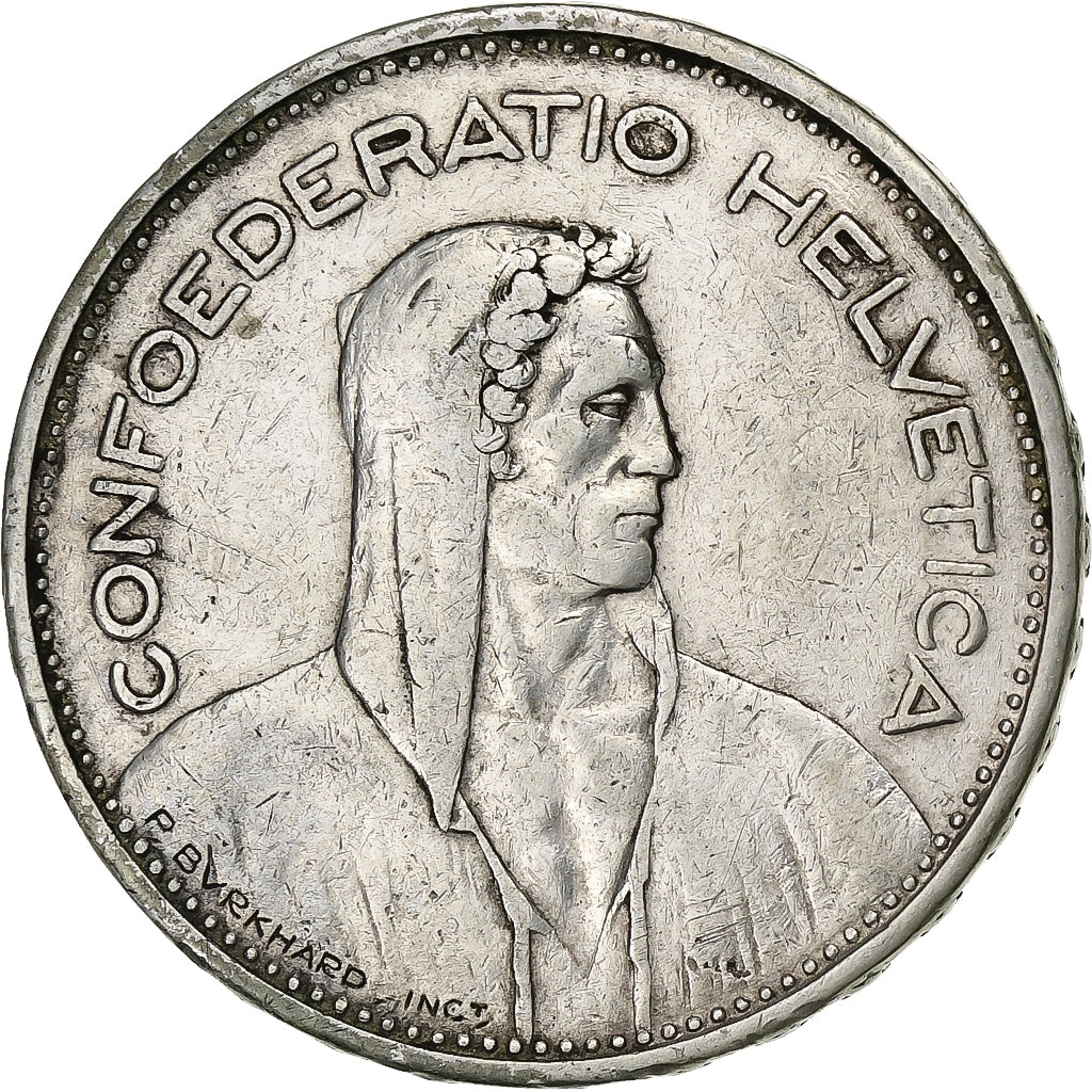 Zwitserland, 5 Francs, 1932, Bern, Zilver, ZF, KM:40