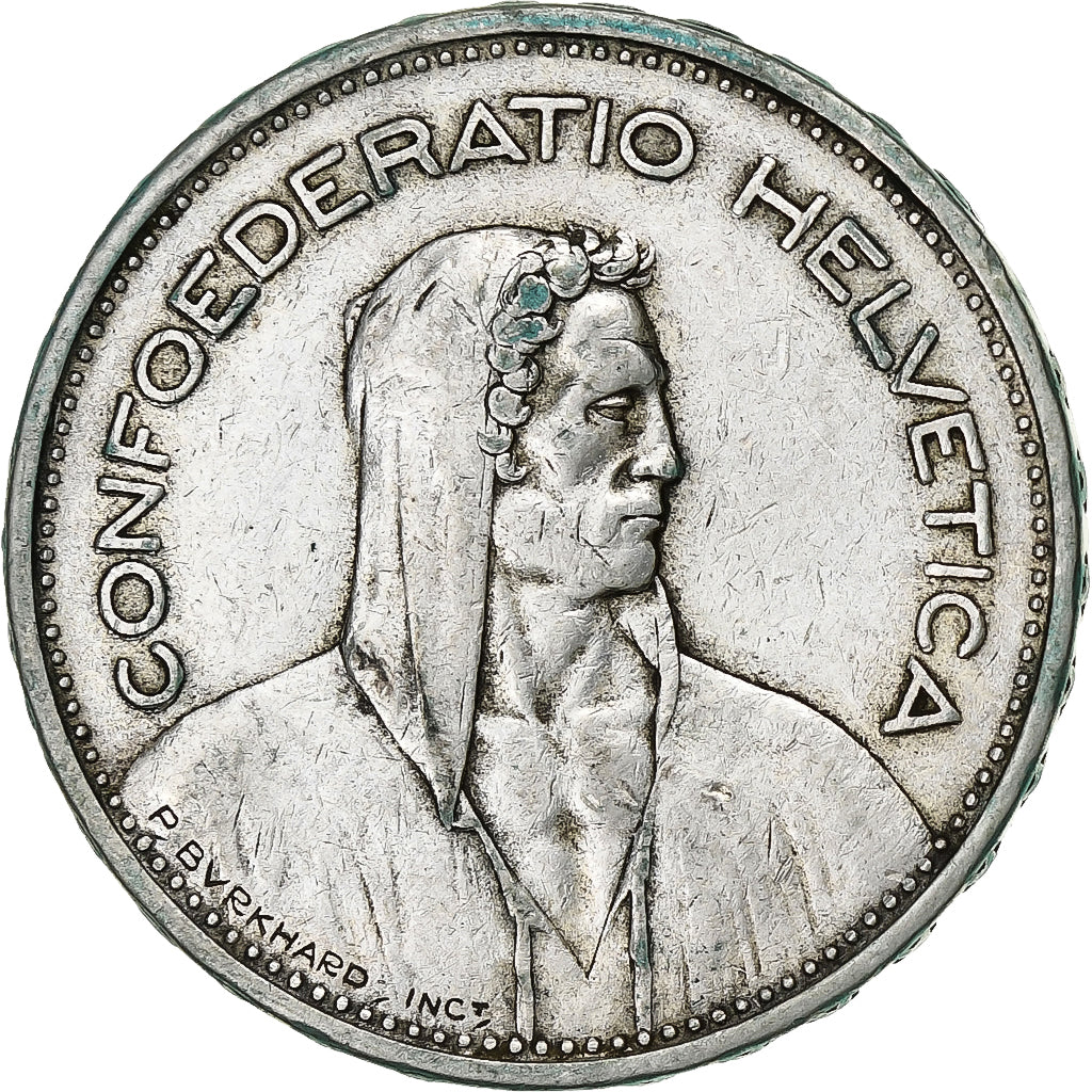 Switzerland, 5 Francs, 1939, Bern, Silver, VF(30-35), KM:40