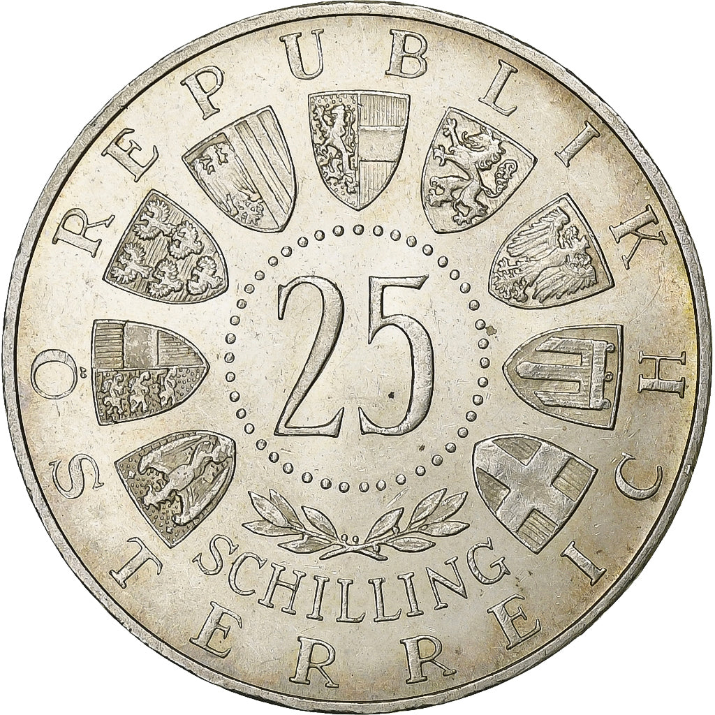 Austria, 25 Schilling, 1955, Silver, MS(60-62), KM:2880