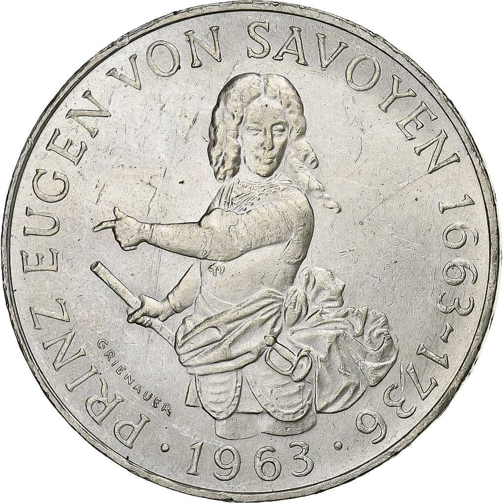 Austria, 25 Schilling, 1963, Silver, AU(55-58), KM:2893