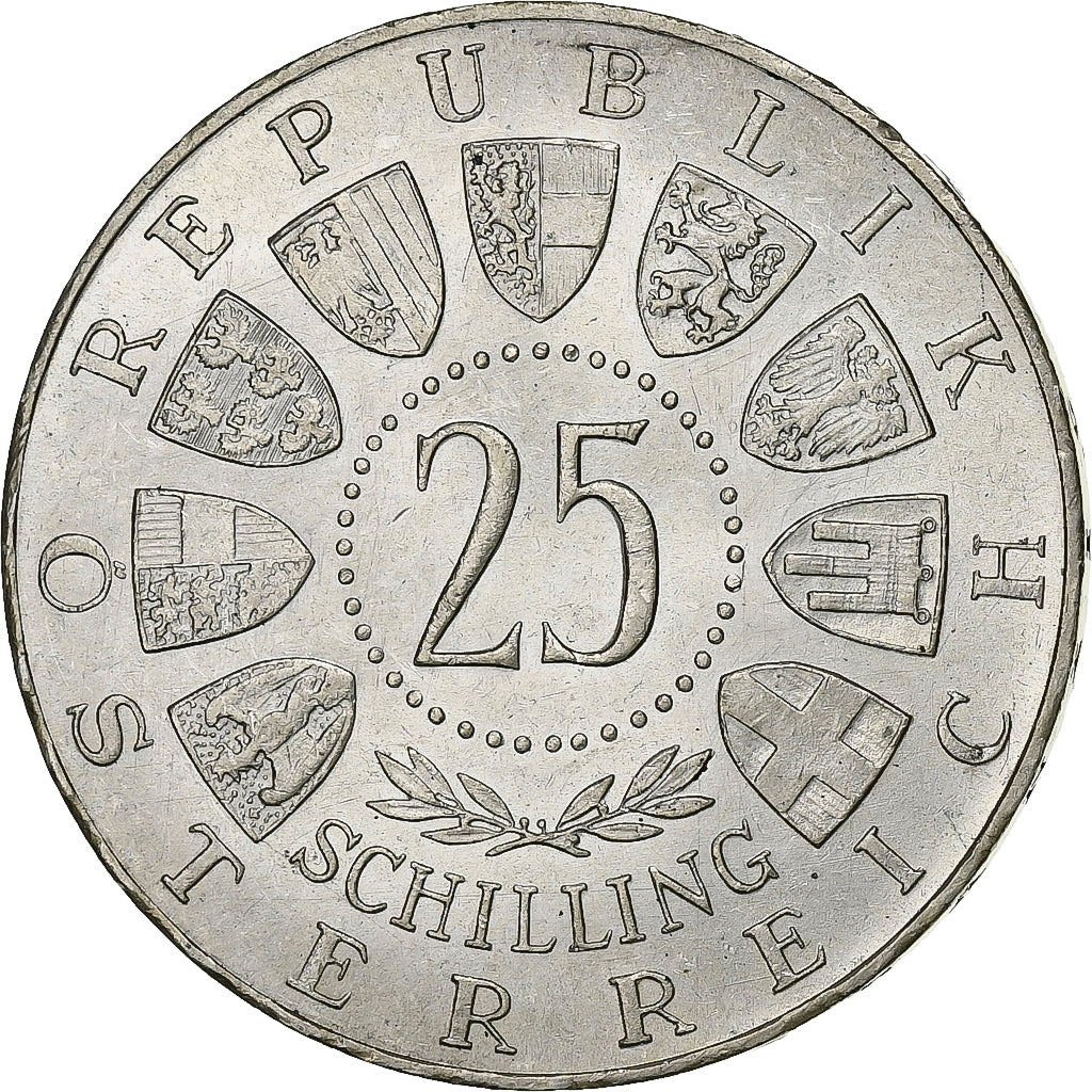 Austria, 25 Schilling, 1963, Silver, AU(55-58), KM:2893