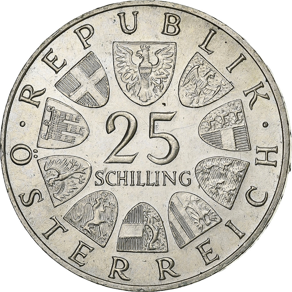 Austria, 25 Schilling, 1964, Silver, AU(55-58), KM:2895.1