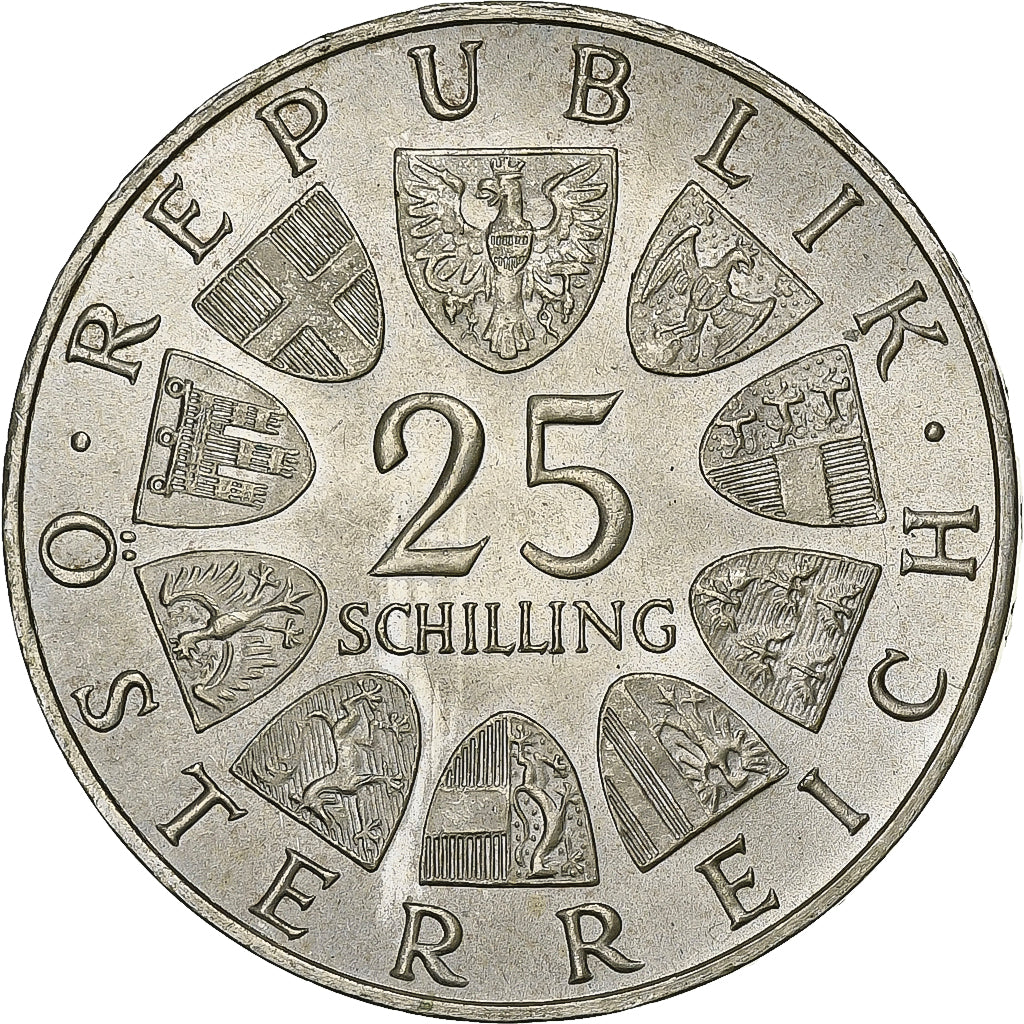 Austria, 25 Schilling, 1965, Srebro, MS(60-62), KM:2897