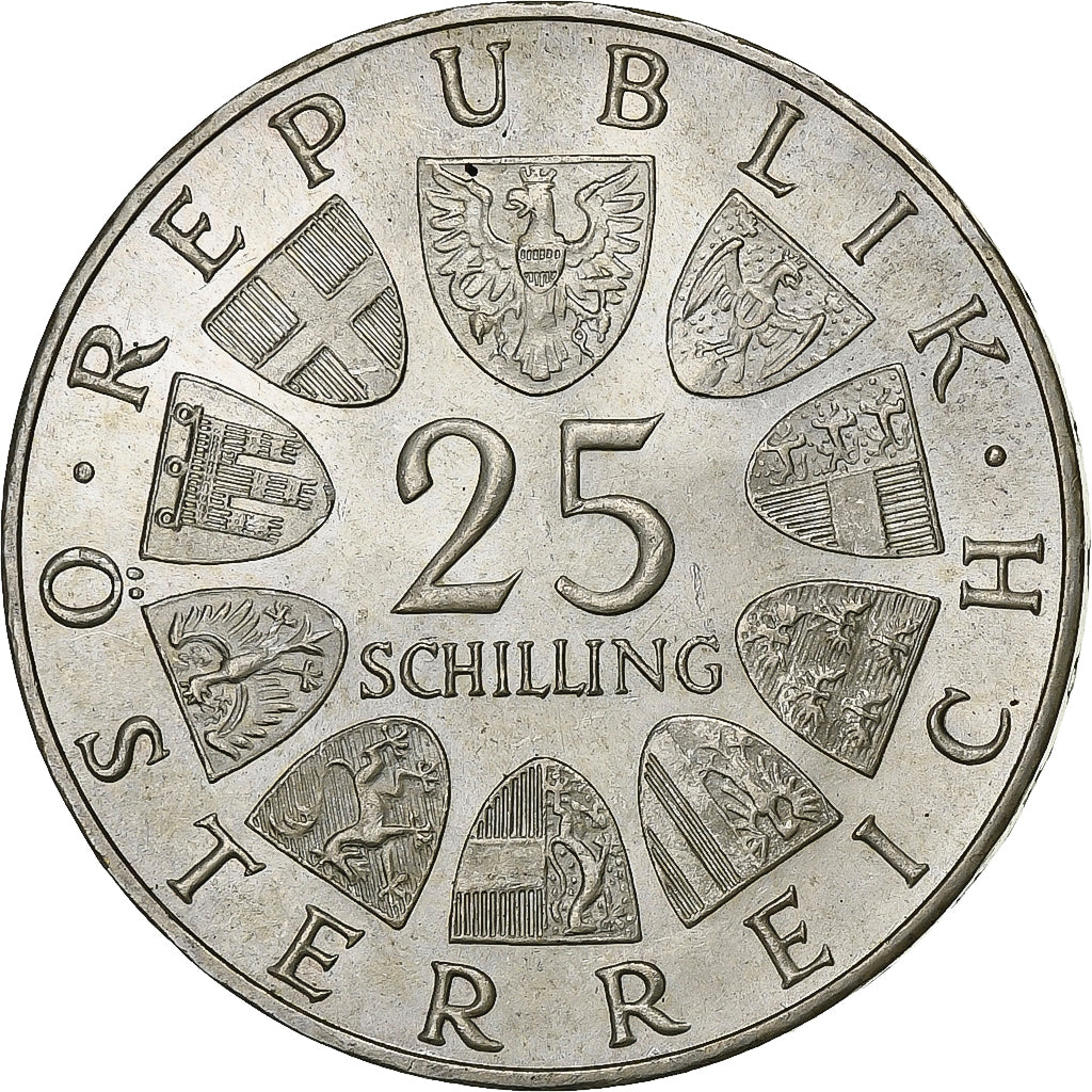 Austria, 25 Schilling, 1966, Silver, AU(55-58), KM:2899