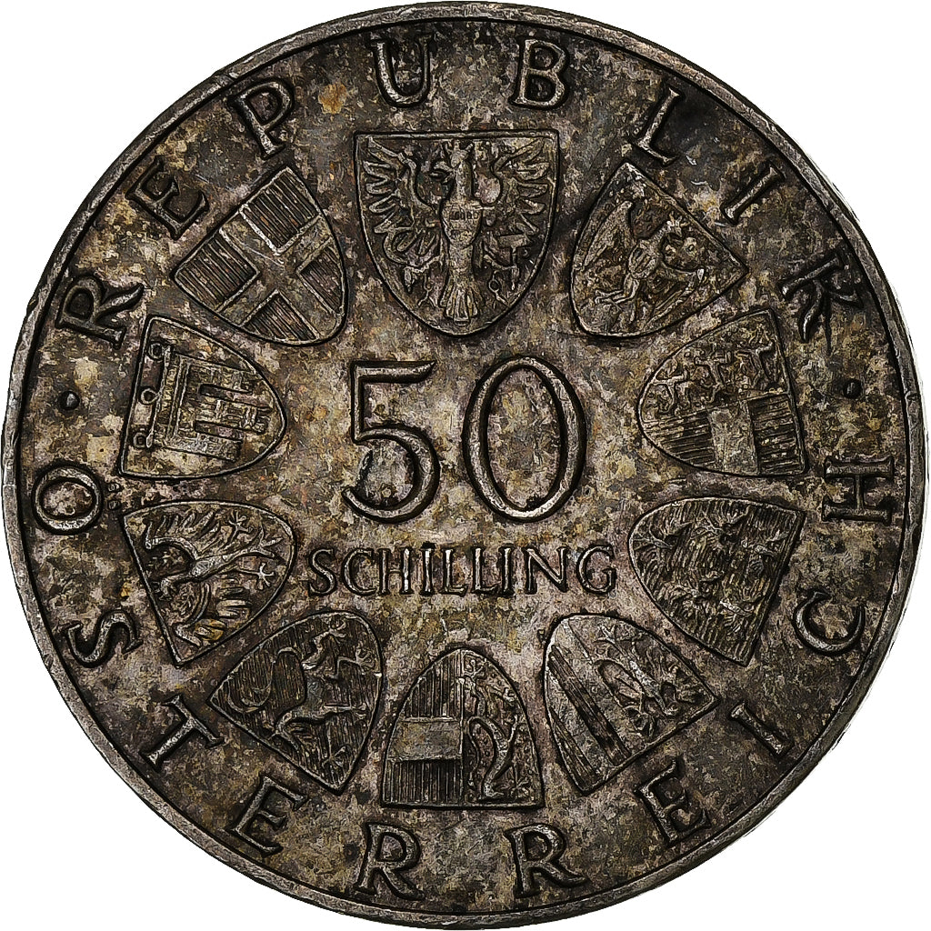 Austria, 50 Schilling, 1970, Srebro, AU(50-53), KM:2909