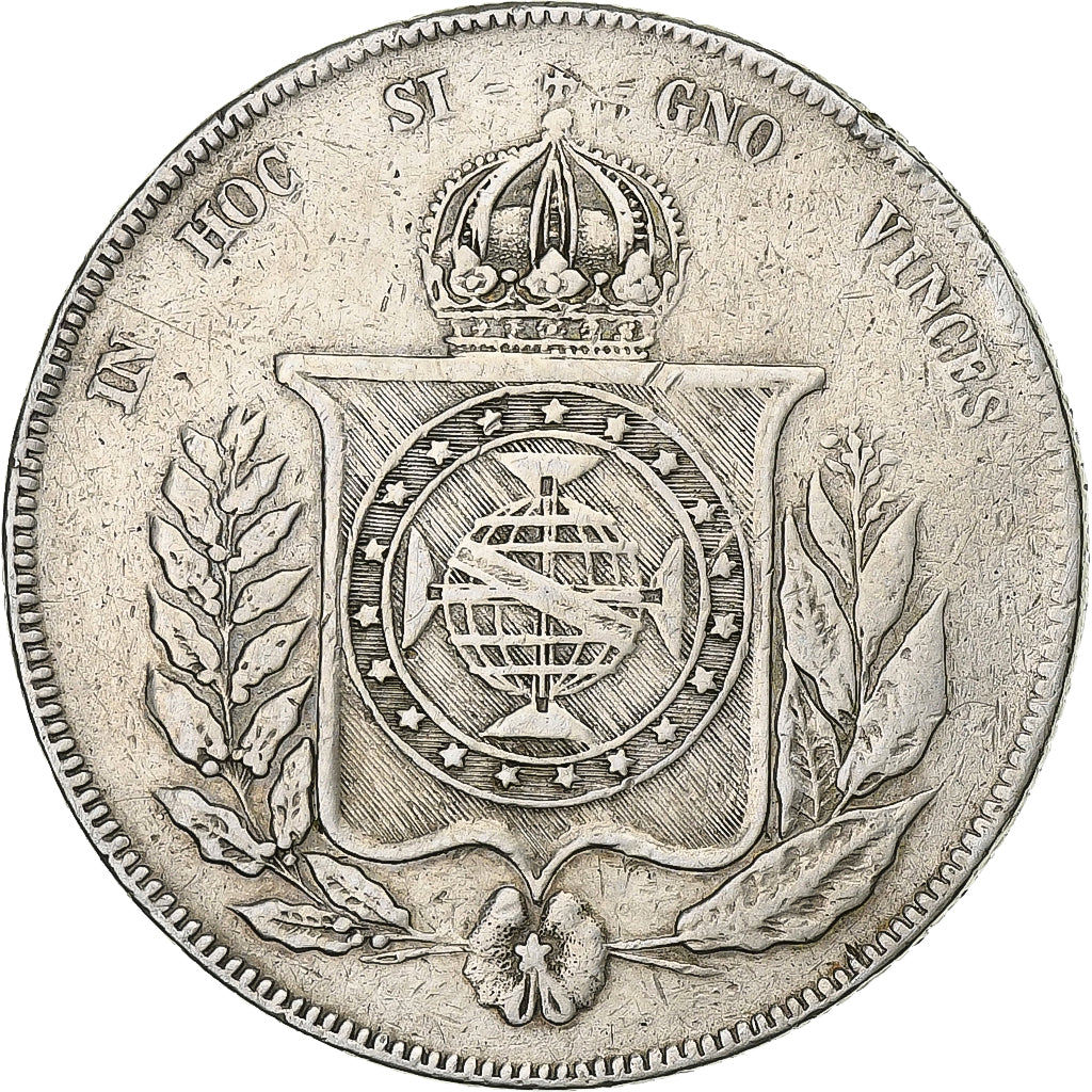 Brazil, Pedro II, 1000 Reis, 1866, Silver, VF(30-35), KM:465