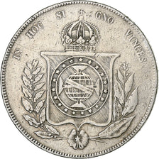 Brazil, Pedro II, 1000 Reis, 1866, Silver, VF(30-35), KM:465