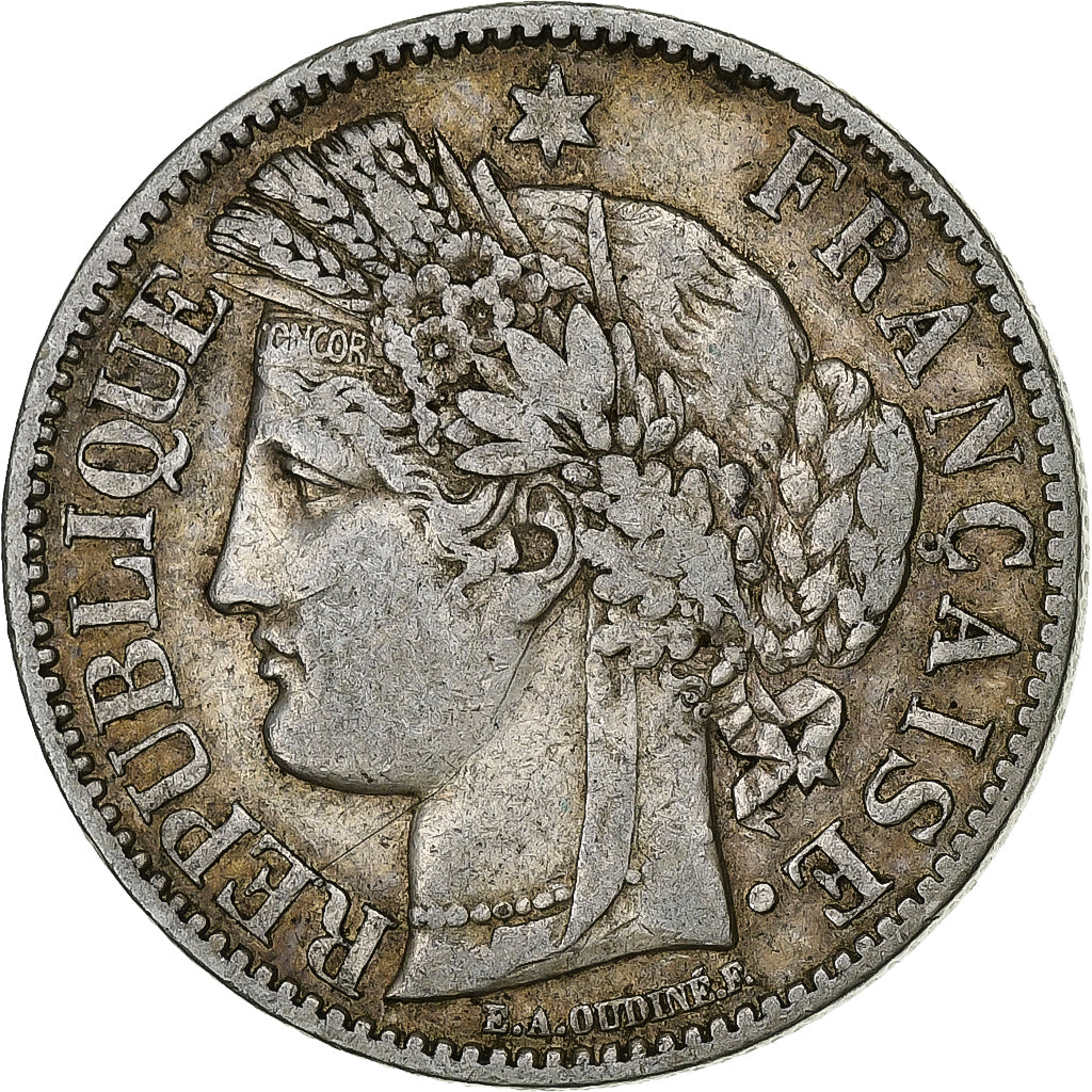 France, 2 Francs, Cérès, 1870, Paris, Silver, VF(30-35), KM:817.1