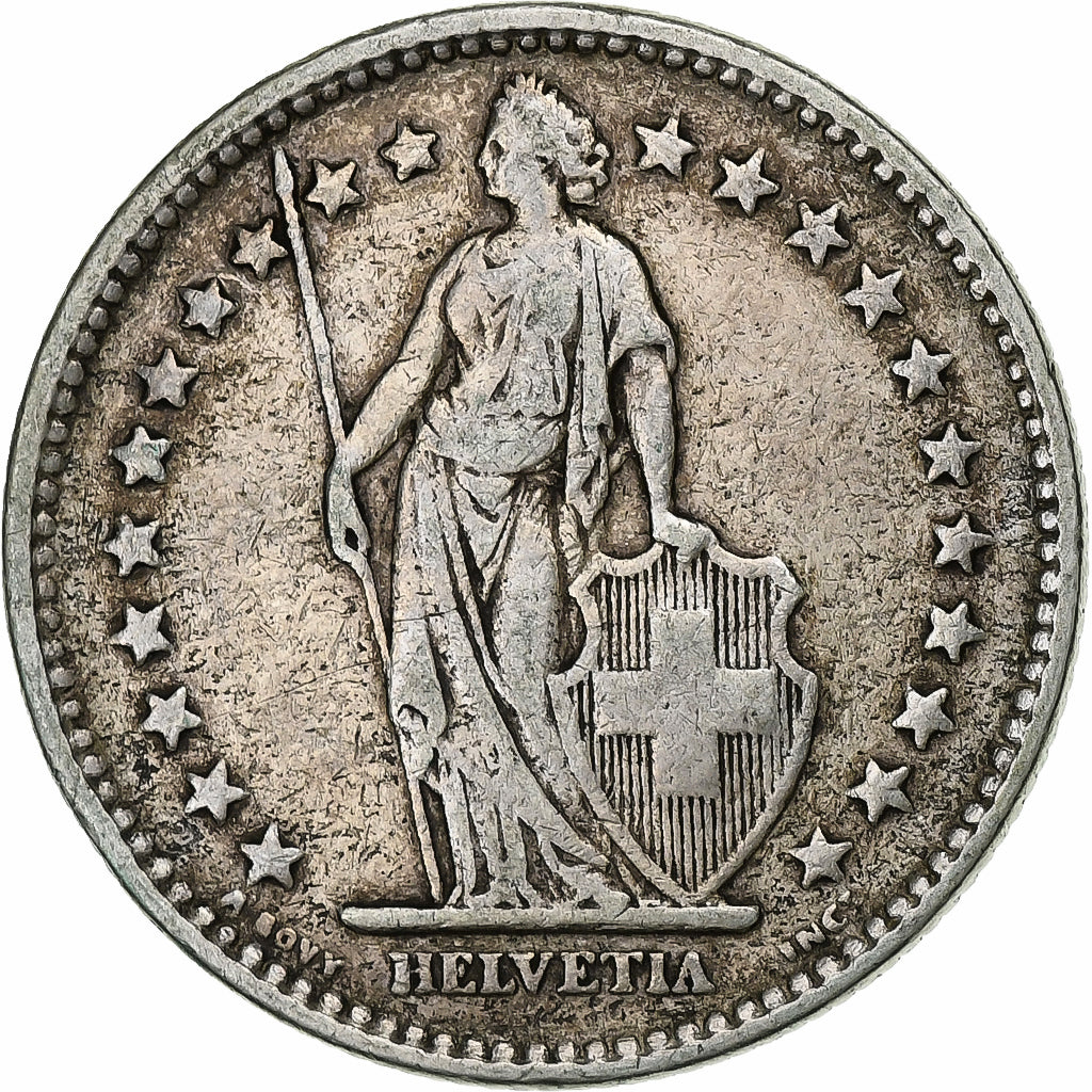 Switzerland, 2 Francs, 1920, Bern, Silver, VF(20-25), KM:21