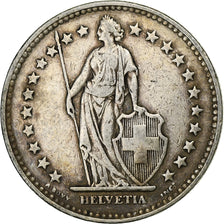Switzerland, 2 Francs, 1921, Bern, Silver, VF(30-35), KM:21