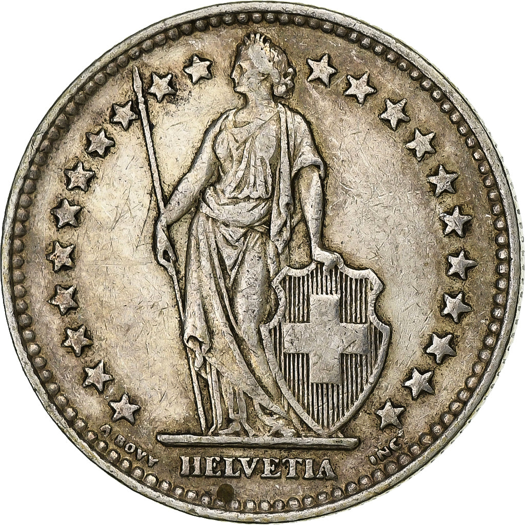 Coin, Switzerland, 2 Francs, 1940, Bern, VF(30-35), Silver, KM:21
