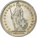 Suíça, 2 Francs, 1944, Bern, Prata, EF(40-45), KM:21