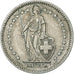 Switzerland, 2 Francs, 1957, Bern, Silver, EF(40-45), KM:21