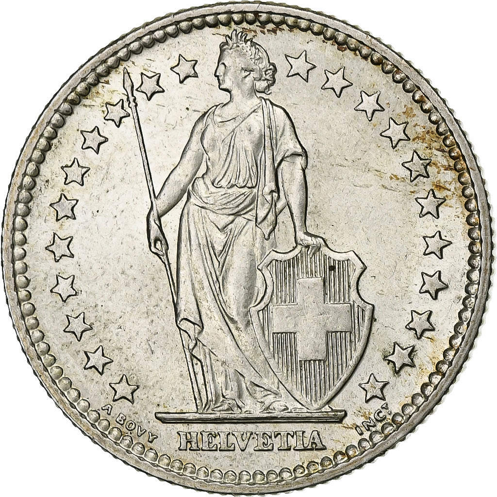 Switzerland, 2 Francs, 1959, Bern, Silver, AU(55-58), KM:21