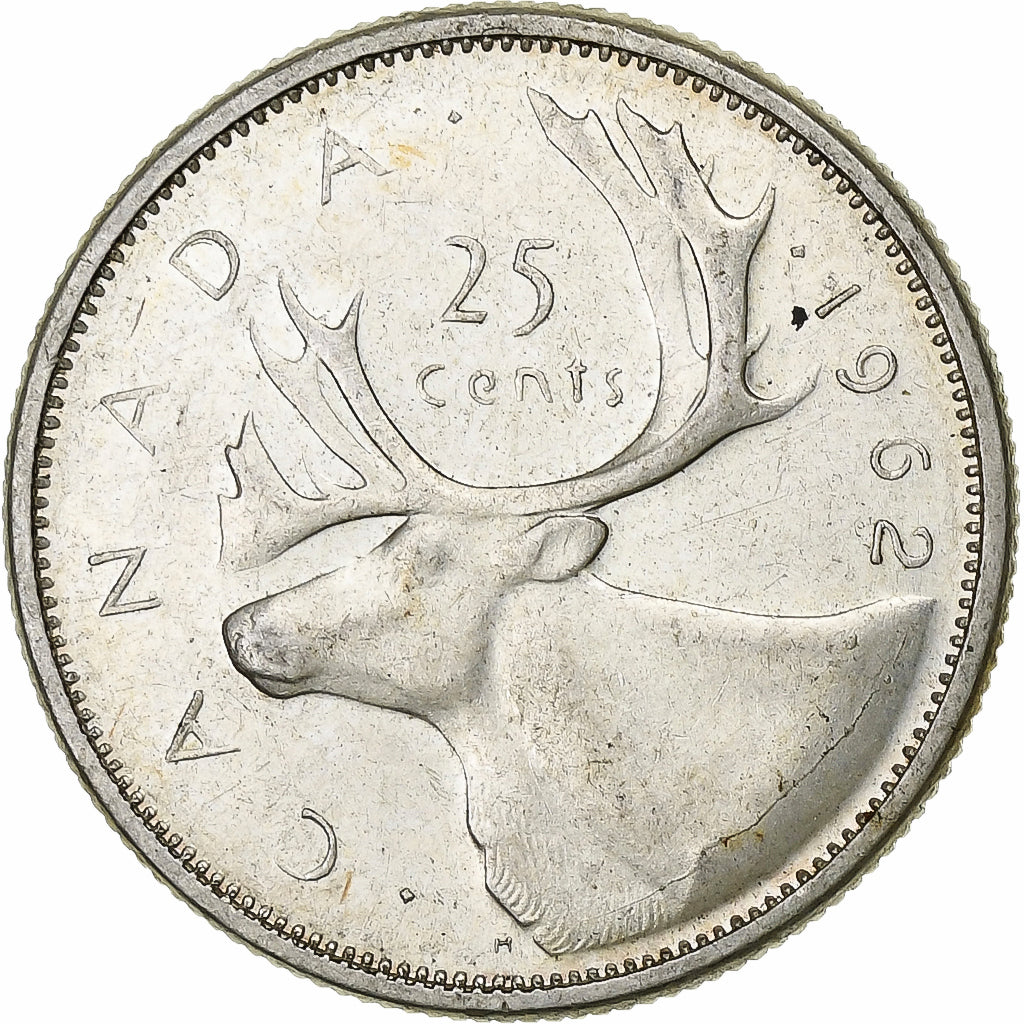 Canada, Elizabeth II, 25 Cents, 1962, Royal Canadian Mint, Argent, TTB+, KM:52